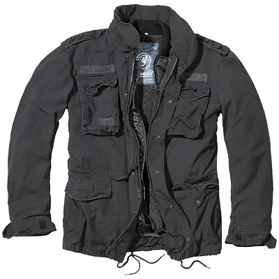 Buy Brandit M65 Giant Mens Field Jacket Warm Police Coat Security Liner Parka Black • 124.95£