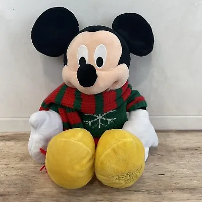 Buy Mickey Mouse Christmas 2009 Exclusive Disney Store Holiday Jumper Plush Soft Toy • 8.99£