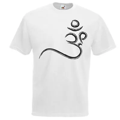 Buy Unisex White OM Devanagari Symbol Sacred Vibration Hindu Mantra T-Shirt • 12.95£