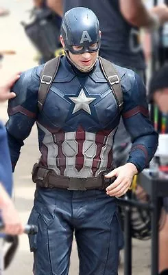 Buy Marvel's Chris Evans Captain America Civil War Costume Leather Jacket • 78.61£
