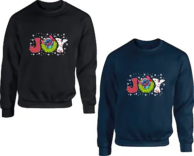 Buy Joy Merry Christmas Jumper Lilo & Stitch Santa Cartoon Lovers Xmas Unisex Top • 17.99£