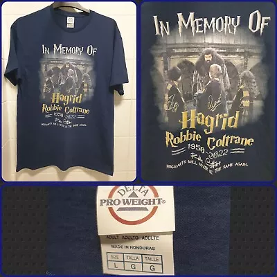 Buy IN MEMORY OF Hagrid Robbie Coltrane 1950-2022 Harry Potter Tshirt Size Large  • 26.99£