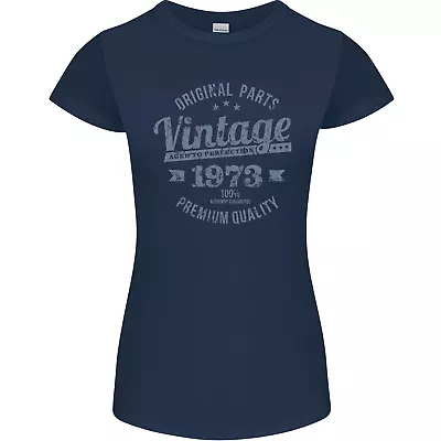 Buy Vintage Year 50th Birthday 1973 Womens Petite Cut T-Shirt • 9.99£