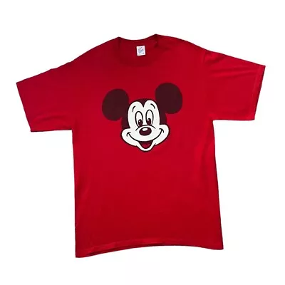 Buy Vintage 90's Jerzees Disney MICKEY MOUSE Character Graphic T-Shirt XL Large Red • 17£