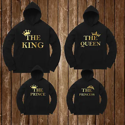 Buy King Queen Prince Princess Hoody Hoodie Mens Ladies Kids Family Couple Gift • 18.99£