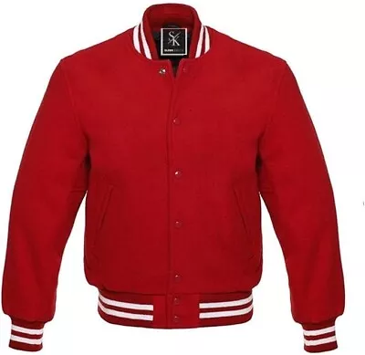 Buy Men's Varsity Letterman High Quality Wool Bomber Jacket College Jacket Coat • 89.99£