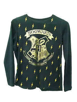 Buy Harry Potter Hogwarts Black Crest Long Sleeve Tee Shirt Cotton Blend Kids XL S4 • 9.46£