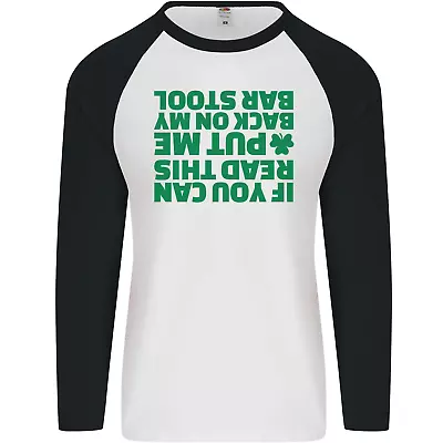 Buy Back On My Bar Stool St. Patrick's Day Mens L/S Baseball T-Shirt • 9.99£