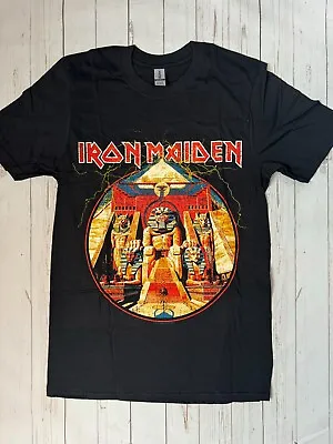 Buy Official Iron Maiden Powerslave Lightning Circle T-Shirt  New Authentic Gift • 14.45£