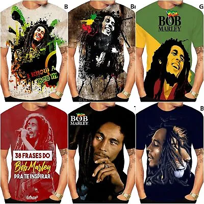 Buy Unisex Bob Marley Inspired T Shirts Reggae T-Shirt Jamaican Ragga Tee Top Gift • 8.98£