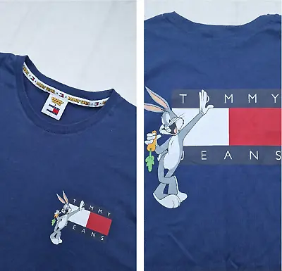 Buy Looney Tunes X Tommy Hilfiger Jeans Navy Blue T-Shirt Mens Size XL • 49.95£