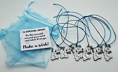 Buy Frozen Party Bag Fillers - Friendship/ Wish Bracelets Olaf Snowman Girls Gift • 3.49£