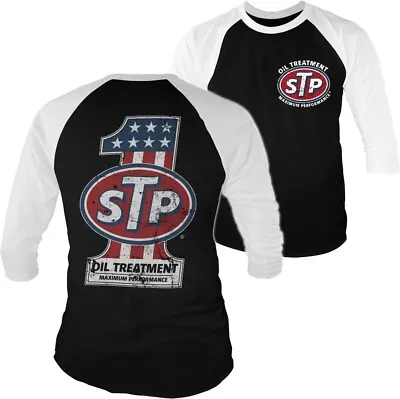 Buy STP American No. 1 Baseball 3/4 Sleeve Tee T-Shirt White-Black • 31.96£