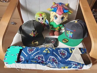 Buy *BRAND NEW* Legend Of Zelda 2 Plushes, 2 Official Hats,Scarf,Wallet,Etc... READ! • 45£