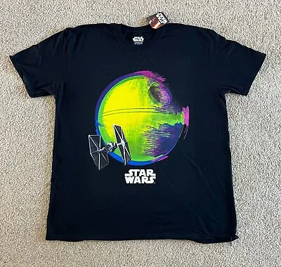 Buy Star Wars T-shirt Mens XXL Licensed Product In Black 100% Cotton BNWT • 9.95£