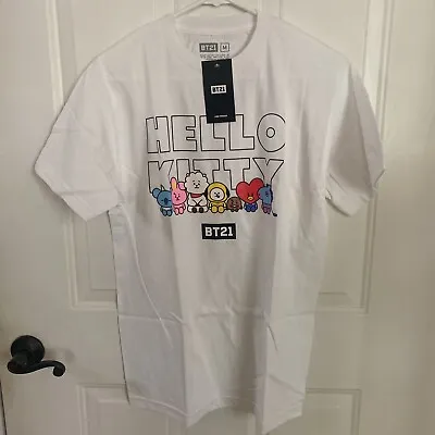 Buy BT21 Line Friends Bts X Hello Kitty T-shirt NWT SZ M • 47.49£