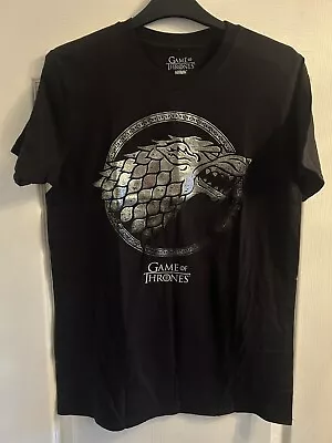 Buy Mens Game Of Thrones T-shirt Medium Silver Dragon Very Good Coondition • 8.99£