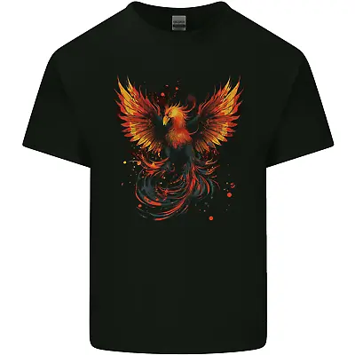 Buy A Phoenix Rising From The Flames Fantasy Mens Cotton T-Shirt Tee Top • 8.75£
