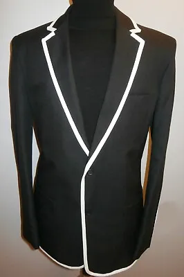 Buy Men's Black Blazer 52 The Prisoner Style Suit Jacket Boating College Sport Coat • 84.99£