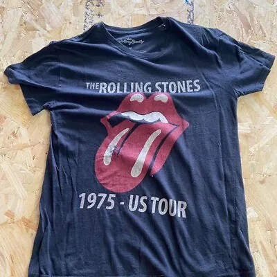 Buy The Rolling Stones T Shirt Grey Medium M Mens Music 1975 Us Tour Band Graphic • 8.99£