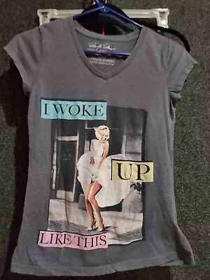 Buy Juniors Women's Marilyn Monroe T Shirt  I Woke Up Like This  Size Small • 14.20£