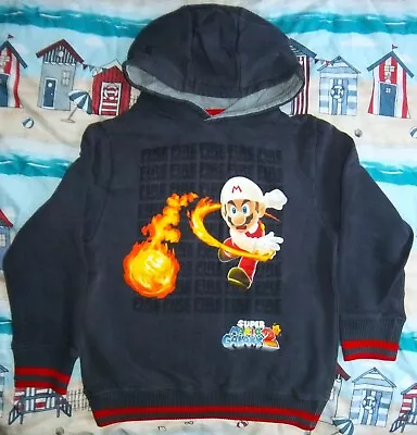 Buy Boys Super Mario Hooded Sweatshirt Jumper Navy Blue Age 8 Years From Next • 3£