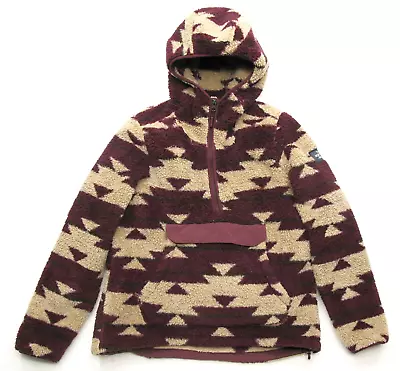 Buy The North Face Southwestern Aztec Fleece Purple Beige Hooded Jacket Women's M • 25.40£