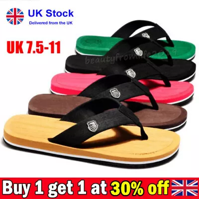 Buy Men|Women Classic Slip On Flip Flops Sandals Size 6.5-10 UK BEACH*SPORT.SLIPPERS • 5.66£