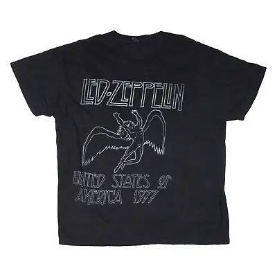 Buy BAY ISLAND Led Zeppelin United States Of America 1977 Mens Band T-Shirt Black XL • 8.99£