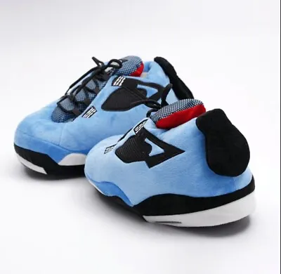 Buy Aj4 Blue Sneaker Slippers • 14£