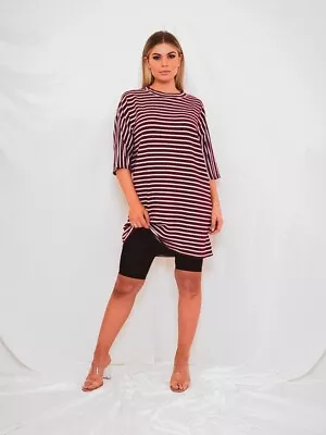 Buy New Ladies Printed Baggy Oversized Jersey T-Shirt Dress Tunic Longline Top • 4.99£