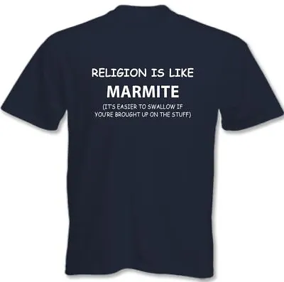 Buy Atheist T-Shirt Religion Is Like Marmite Mens Atheism • 8.98£