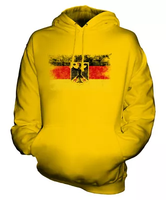 Buy Germany State Distressed Flag Unisex Hoodie Deutschland Football German • 32£