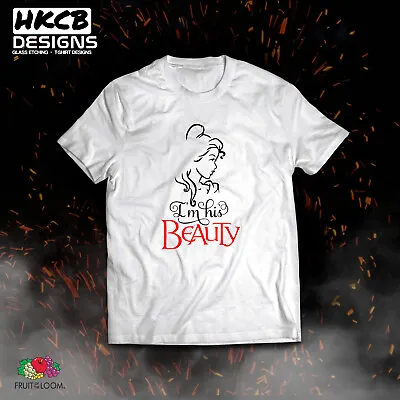 Buy His Beauty, Valentines T-shirt, Fun, Comedy, Love, Couples, And The Beast • 13.99£