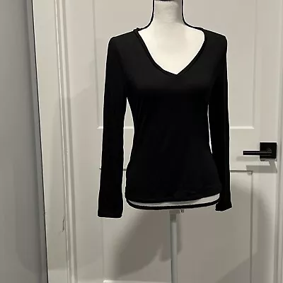 Buy NWOT Express Women’s Black Double Layer V-neck Long Sleeve Top Size Medium  • 14.25£