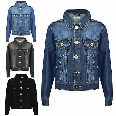 Buy Kids Boys Jacket Kids Denim Style Stylish Fashion Trendy Coat New Age 3-16 Years • 12.99£