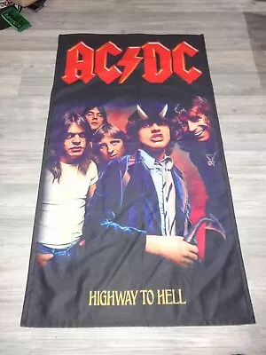 Buy AC/DC Flag Flagge Poster Heavy Metal Hard Rock AC-DC Saxon Krokus ZZ TOP 666 • 25.84£