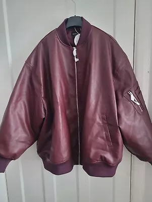 Buy Boohoo Oversize Faux Leather Bomber Jacket • 35£