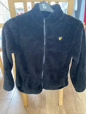 Buy Boys Lyle And Scott Black Teddy Fleece Jacket Coat 9 10 Years • 12.99£