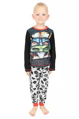 Buy Marvel Boys Avengers Hulk Iron Man Captain America Thor Pyjamas Black W21 • 8.99£