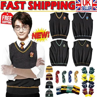 Buy Harry Potter Vest Gryffindor/Slytherin Sweatshirt Uniform Cosplay World Book Day • 14.24£