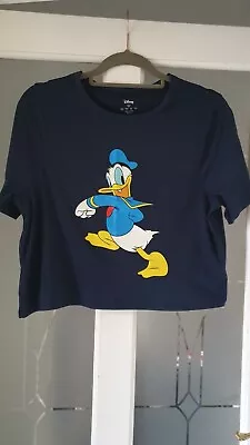Buy Primark Womens Disney Donald Duck Tshirt And Short Pyjama Set Size Small • 0.50£