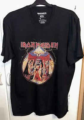 Buy Iron Maiden Powerslave 84/85 FAN CLUB Re-issue Tour T Shirt  2002 Heavy Metal M • 12.95£