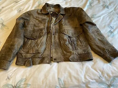 Buy Vintage Sardar Leather Jacket 80’s Style. Size Medium • 25£