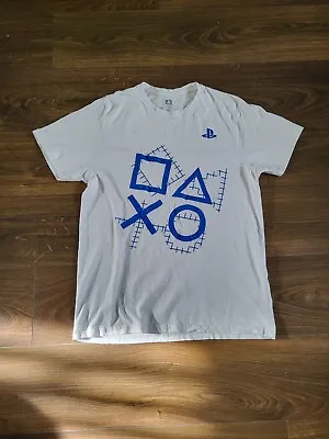 Buy Primark Mens Playstation T-Shirt - Size L - White • 2.49£