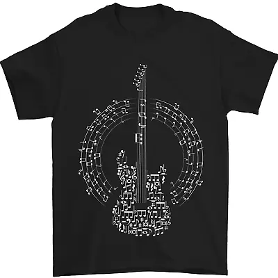 Buy Guitar Notes Electric Guitarist Player Rock Mens T-Shirt 100% Cotton • 7.99£