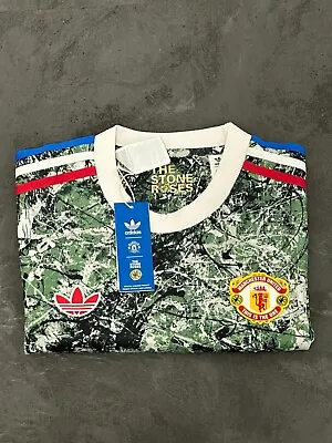 Buy Adidas Originals Manchester United The Stone Roses T-Shirt LARGE ✔️ • 85£