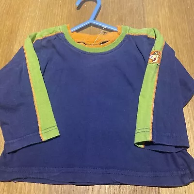 Buy Baby Boys Clothes 6-9 Months Disney Navy Blue Cotton Tigger Long Sleeve Top • 0.99£