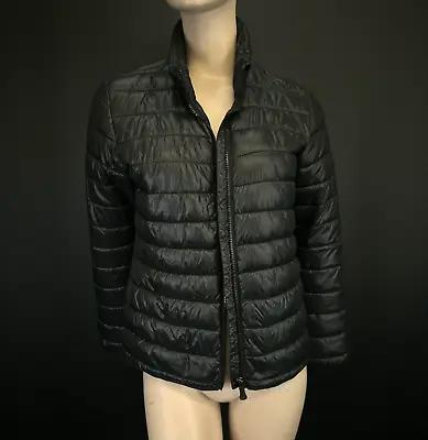 Buy H&M Sport Jacket M Womens Padded Black Long Sleeves Pockets Zip Casual Outdoor • 12.95£
