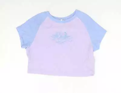 Buy SheIn Womens Multicoloured Elastane Cropped T-Shirt Size M Round Neck - Cherub • 5.50£